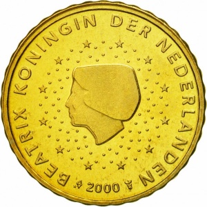 Аверс монеты Нидерланды, 10 евроцентов, 1999-2006