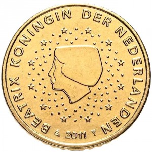 Аверс монеты Нидерланды, 10 евроцентов, 2007-2013