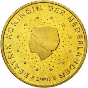 Аверс монеты Нидерланды, 50 евроцентов, 1999-2006