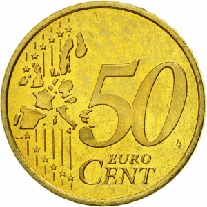 Реверс монеты Нидерланды, 50 евроцентов, 1999-2006