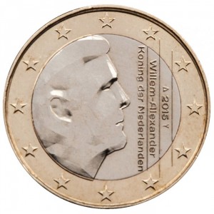 Аверс монеты Нидерланды, 1 евро, 2014-2026