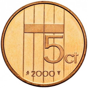 Реверс монеты Нидерланды, 5 центов, 1982-2001