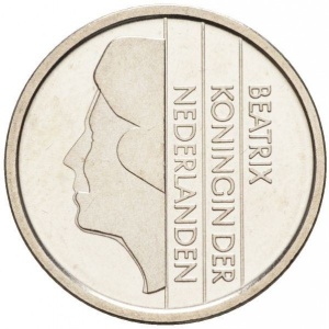 Аверс монеты Нидерланды, 25 центов, 1982-2001