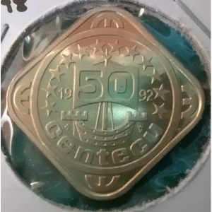 Реверс монеты Нидерланды, 50 центэкю, 1992, Страна цветов /Сталь, плакированная никелем/