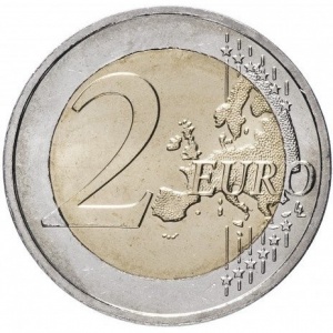 Реверс монеты Нидерланды, 2 евро, 2012, 10 лет евро наличными