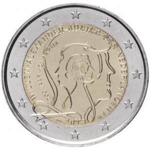 Аверс монеты Нидерланды, 2 евро, 2013, 200 лет Королевству