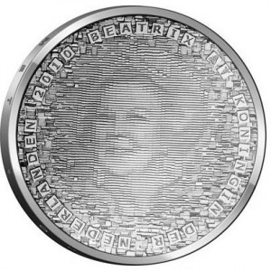Аверс монеты Нидерланды, 5 евро, 2010, 150 лет роману "Макс Хавелар"