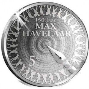 Реверс монеты Нидерланды, 5 евро, 2010, 150 лет роману "Макс Хавелар"