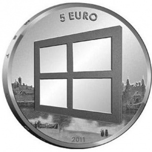 Реверс монеты Нидерланды, 5 евро, 2011, Живопись