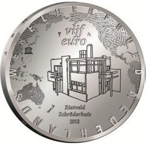 Реверс монеты Нидерланды, 5 евро, 2013, Дом Шрёдер