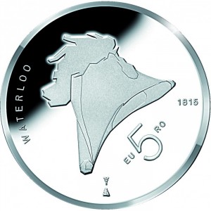 Реверс монеты Нидерланды, 5 евро, 2015, 200 лет Битве при Ватерлоо