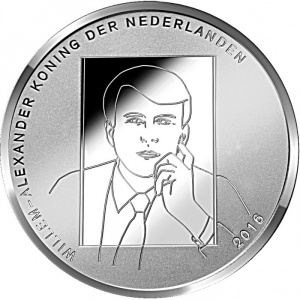 Аверс монеты Нидерланды, 5 евро, 2016, 500 лет со дня смерти Иеронима Босха