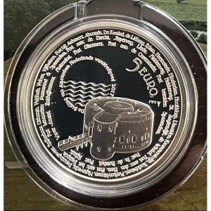 Реверс монеты Нидерланды, 5 евро, 2017, Линия оборонительных сооружений Амстердама