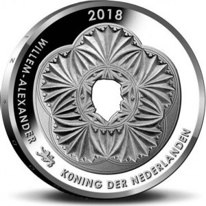Аверс монеты Нидерланды, 5 евро, 2018, Леуварден – культурная столица Европы
