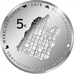 Реверс монеты Нидерланды, 5 евро, 2019, Польдер Бемстер