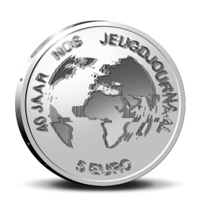 Реверс монеты Нидерланды, 5 евро, 2021, 40 лет телевизионной программе NOS Jeugdjournaal
