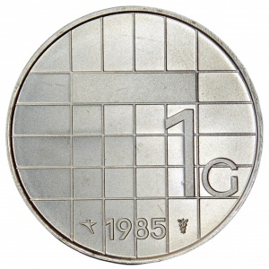 Реверс монеты Нидерланды, 1 гульден, 1982-2001
