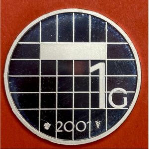 Реверс монеты Нидерланды, 1 гульден, 2001