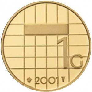 Реверс монеты Нидерланды, 1 гульден, 2001