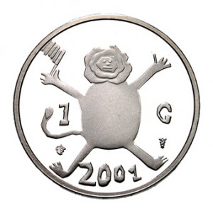 Реверс монеты Нидерланды, 1 гульден, 2001, Последний гульден