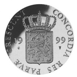 Аверс монеты Нидерланды, 1 дукат, 1999, Утрехт