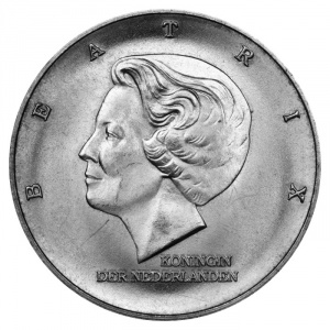 Аверс монеты Нидерланды, 10 гульденов, 1997, Джордж Кэтлетт Маршалл