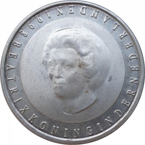 Аверс монеты Нидерланды, 50 гульденов, 1998, 350 лет Мюнстерскому миру
