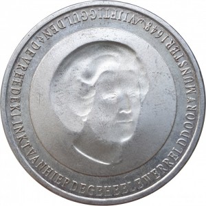 Реверс монеты Нидерланды, 50 гульденов, 1998, 350 лет Мюнстерскому миру