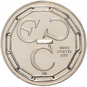 Реверс монеты Нидерланды, 1 ЭКЮ, 1988, Карл Великий