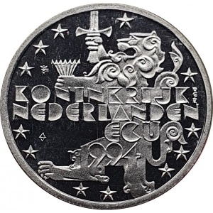 Аверс монеты Нидерланды, 1 ЭКЮ, 1994, Голландские маяки