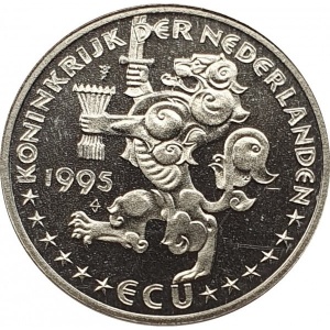 Аверс монеты Нидерланды, 1 ЭКЮ, 1995, Регата в Амстердаме