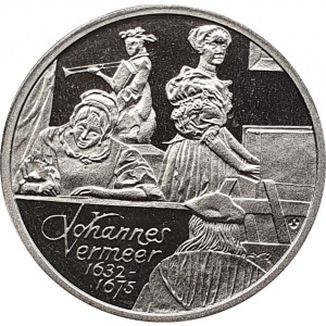 Реверс монеты Нидерланды, 1 ЭКЮ, 1996, Ян Вермеер