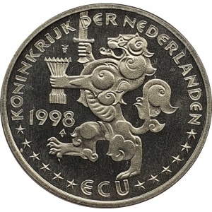 Аверс монеты Нидерланды, 1 ЭКЮ, 1998, Хоккей на траве