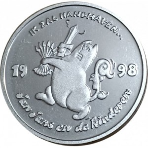 Реверс монеты Нидерланды, 1 ЭКЮ, 1998, Ян, Янс и дети