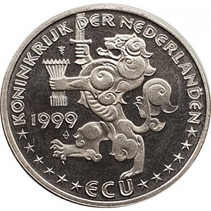 Аверс монеты Нидерланды, 1 ЭКЮ, 1999, Рембрандт ван Рейн