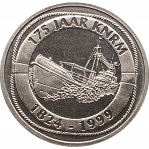 Реверс монеты Нидерланды, 1 ЭКЮ, 1999, 175 лет королевской морской спасательной службе