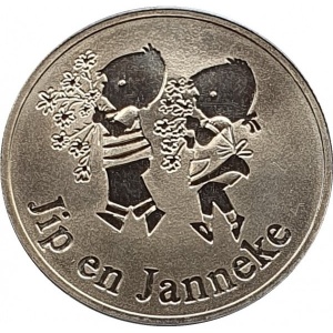 Реверс монеты Нидерланды, 1 ЭКЮ, 1999, Йип и Яннеке