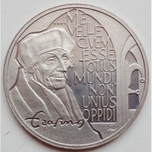 Реверс монеты Нидерланды, 2½ ЭКЮ, 1991, Эразм Роттердамский