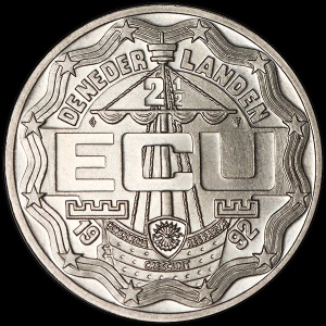 Аверс монеты Нидерланды, 2½ ЭКЮ, 1992, Король Виллем I