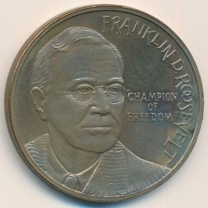 Реверс монеты Нидерланды, 2½ ЭКЮ, 1994, Франклин Рузвельт