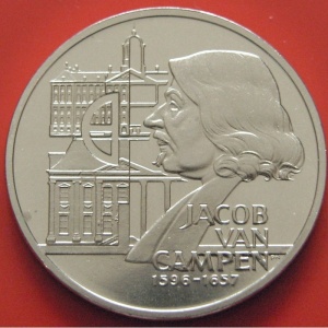 Реверс монеты Нидерланды, 2½ ЭКЮ, 1996, Якоб ван Кампен