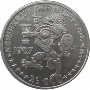 Аверс монеты Нидерланды, 2½ ЭКЮ, 1997, Иоганн Мориц Нассау-Зигенский