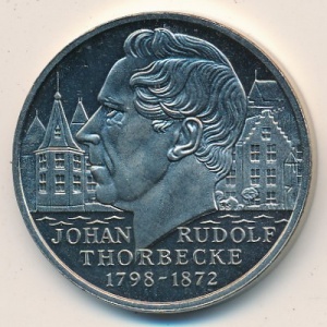 Реверс монеты Нидерланды, 2½ ЭКЮ, 1998, Йохан Рудольф Торбеке