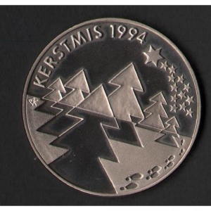 Реверс монеты Нидерланды, 5 ЭКЮ, 1994, Рождество