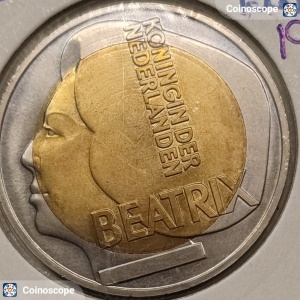 Аверс монеты Нидерланды, 5 евро, 1996, Беатрикс