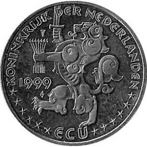 Аверс монеты Нидерланды, 1 ЭКЮ, 1999, Биржа Берлаге