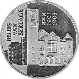 Реверс монеты Нидерланды, 1 ЭКЮ, 1999, Биржа Берлаге