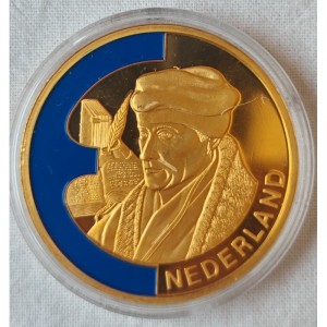 Аверс монеты Нидерланды, 1 ЭКЮ, 2000, Эразм Роттердамский