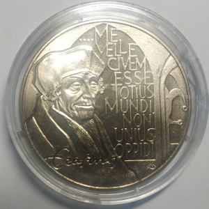 Реверс монеты Нидерланды, 10 ЭКЮ, 1991, Эразм Роттердамский