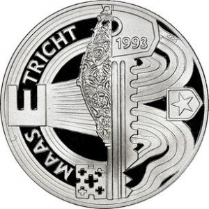 Реверс монеты Нидерланды, 10 ЭКЮ, 1993, Маастрихт